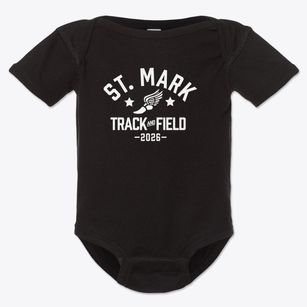 Saint Mark The Evangelist School Track and Field Baby Onesie