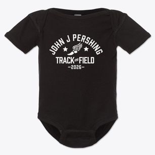 John J Pershing Track and Field Baby Onesie