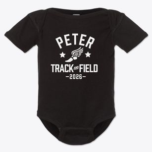 Peter Rouget Middle School 88 Track and Field Baby Onesie