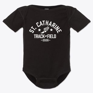 Saints Catharine Of Alexandria School Track and Field Baby Onesie