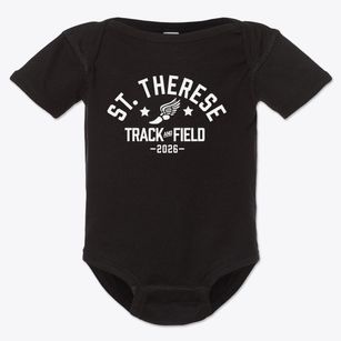 Saint Therese Of Lisieux School Track and Field Baby Onesie