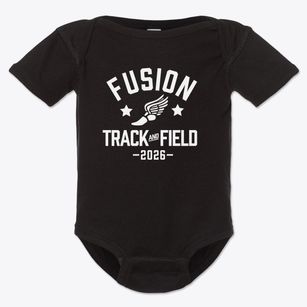 Fusion Academy Track and Field Baby Onesie