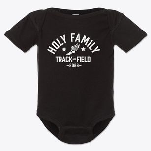 Holy Family School Track and Field Baby Onesie