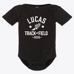 Lucas Middle School Track and Field Baby Onesie