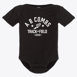 A B Combs Elementary School Track and Field Baby Onesie