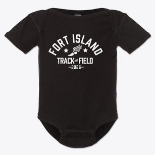 Fort Island Primary School Track and Field Baby Onesie