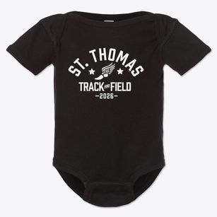 Saint Thomas The Apostle School Track and Field Baby Onesie