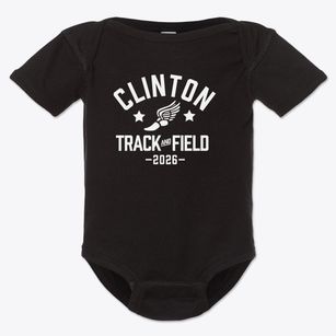 Clinton Elementary School Track and Field Baby Onesie