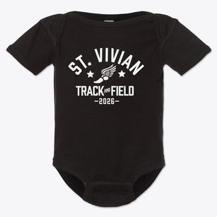 St. Vivian Track and Field Baby Onesie