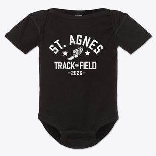 Saint Agnes School Track and Field Baby Onesie