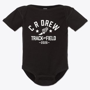 C R Drew Elementary School Track and Field Baby Onesie