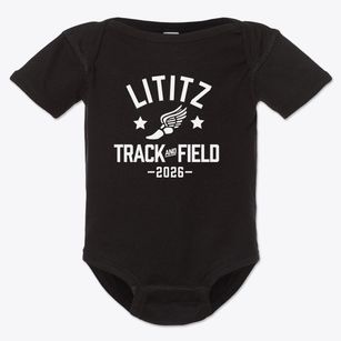 Lititz Area Mennonite School Track and Field Baby Onesie