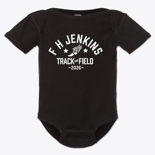 F H Jenkins Elementary School Track and Field Baby Onesie