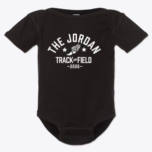 The Jordan School Track and Field Baby Onesie