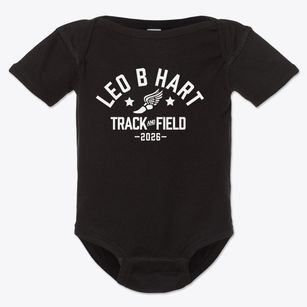 Leo B Hart Elementary School Track and Field Baby Onesie
