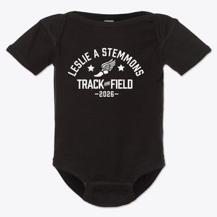 Leslie A Stemmons Elementary School Track and Field Baby Onesie