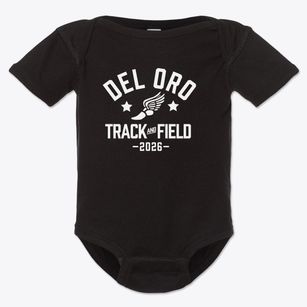 Del Oro High School Track and Field Baby Onesie