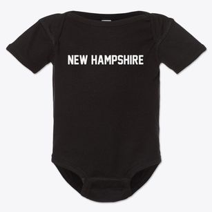  New Hampshire Block Letter Baby Onesie