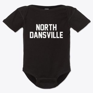 North Dansville New York Classic Block Baby Onesie