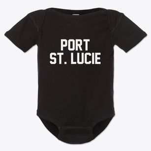 Port St. Lucie Florida Classic Block Baby Onesie
