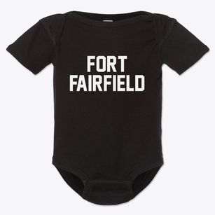 Fort Fairfield Maine Classic Block Baby Onesie