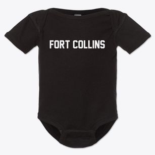 Fort Collins Colorado Classic Block Baby Onesie