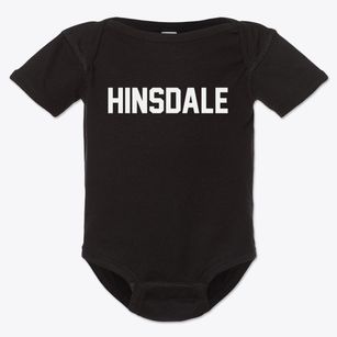 Hinsdale New York Classic Block Baby Onesie