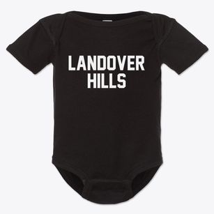 Landover Hills Maryland Classic Block Baby Onesie