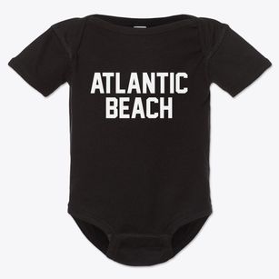 Atlantic Beach North Carolina Classic Block Baby Onesie