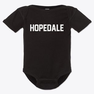 Hopedale Illinois Classic Block Baby Onesie