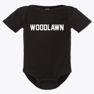 Woodlawn North Carolina Classic Block Baby Onesie