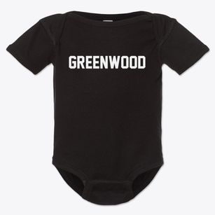 Greenwood South Carolina Classic Block Baby Onesie