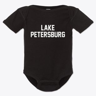 Lake Petersburg Illinois Classic Block Baby Onesie