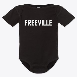 Freeville New York Classic Block Baby Onesie