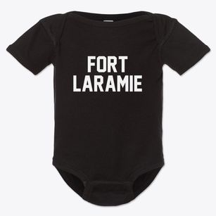 Fort Laramie Wyoming Classic Block Baby Onesie