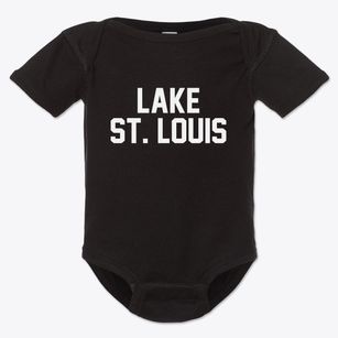 Lake St. Louis Missouri Classic Block Baby Onesie