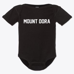 Mount Dora Florida Classic Block Baby Onesie