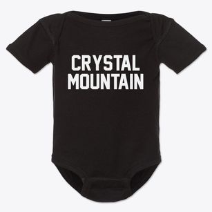 Crystal Mountain Michigan Classic Block Baby Onesie
