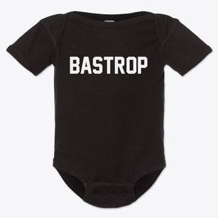 Bastrop Texas Classic Block Baby Onesie