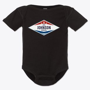 Johnson Nebraska Diamond Star Baby Onesie