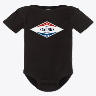 Bayonne New Jersey Diamond Star Baby Onesie