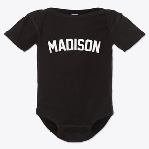 Madison New Jersey Classic Curve Baby Onesie
