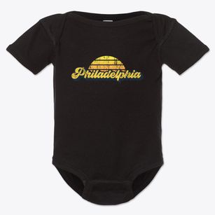Philadelphia New York Sublime Sunset Baby Onesie