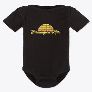 Farmington Hills Michigan Sublime Sunset Baby Onesie