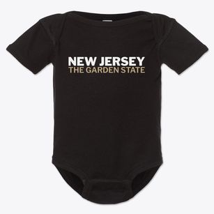  New Jersey White and Gold Baby Onesie