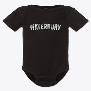 Waterbury Vermont Timeless Retro Baby Onesie