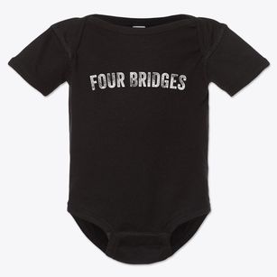Four Bridges Ohio Timeless Retro Baby Onesie