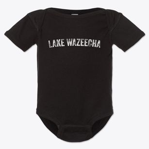 Lake Wazeecha Wisconsin Timeless Retro Baby Onesie
