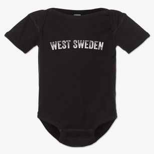 West Sweden Wisconsin Timeless Retro Baby Onesie