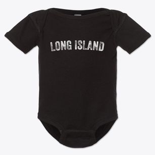 Long Island Kansas Timeless Retro Baby Onesie